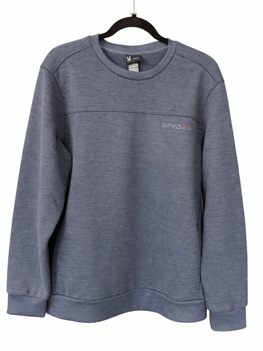 Spyder Active Men’s Medium Crewneck Sweatshirt Blue Performance Pullover NWOT